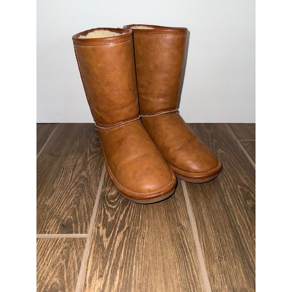 Bearpaw Women's size 7.5 Chestnut Leather Boots Excellent condition - Picture 1 of 7